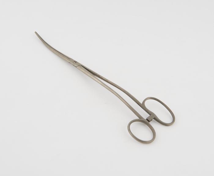 Bozemann's uterine dressing forceps, steel, nickel plated