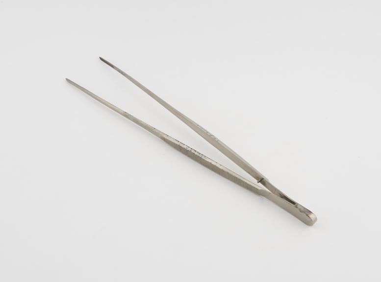 Uterine forceps, steel, nickel-plated, 1880-1920