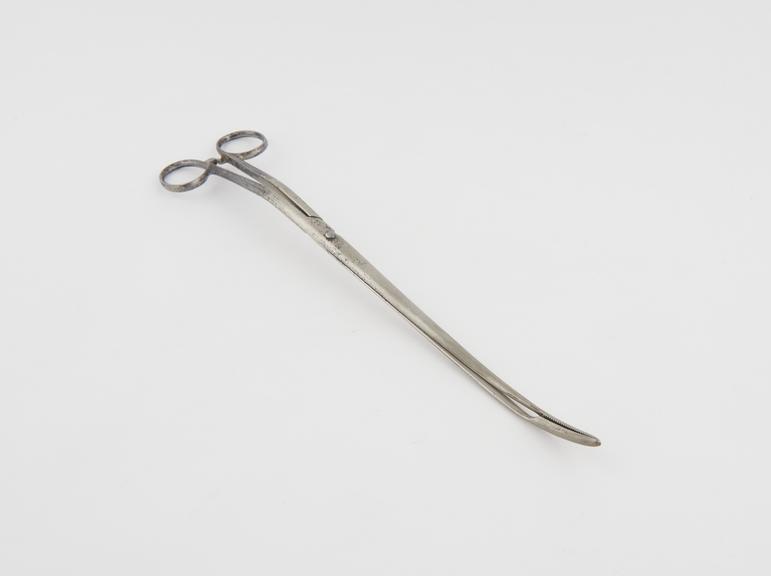 Uterine forceps, steel, plated, 1880-1920