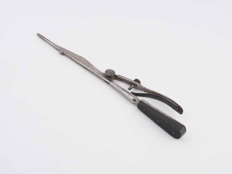 Simpson's hysterotome, steel with ebony handle, English