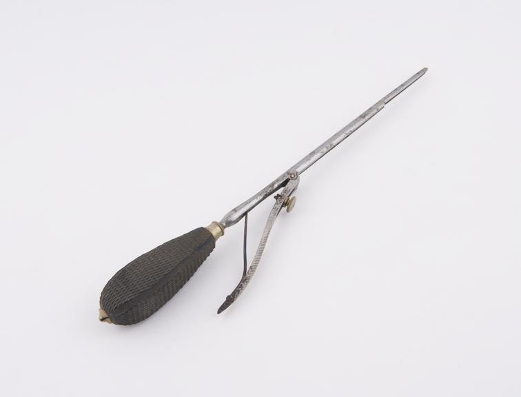 Simpson's hysterotome, steel with ebony handle, by Collin