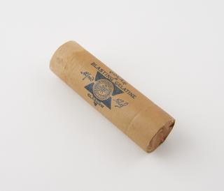 Cylindrical stick of explosive substitute, printed: ‘POLAR’; ‘BLASTING GELATINE’