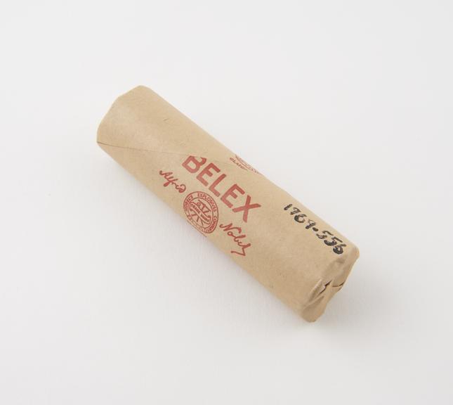 Cylindrical stick of explosive substitute in cream paper