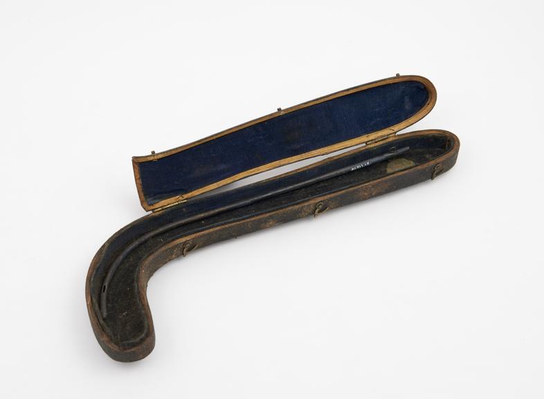 Catheter, steel, in leather case, by John Weiss, 62 Strand