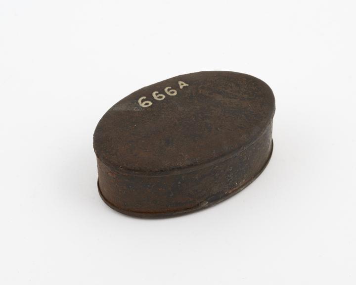 Tinder Box of Iron, oval, small.