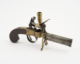 Tinder-pistol (length 8 ins) of brass