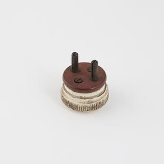 2-pin plug, ceramic and brass