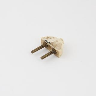 2-pin plug, ceramic and brass