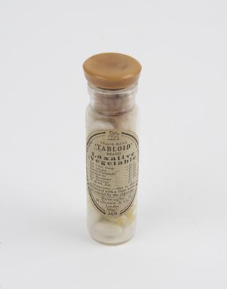 Bottle containing 'Tabloid' brand laxative