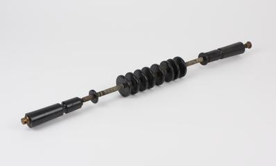 Rod with wooden discs, from Wimshurst machine, from King's College Hospital, 1851-1910