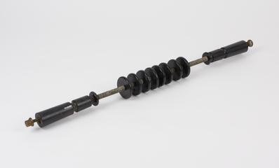 Rod with wooden discs, from Wimshurst machine, from King's College Hospital, 1851-1910
