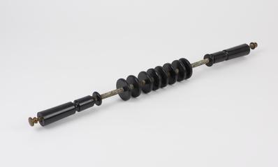 Rod with wooden discs, from Wimshurst machine, from King's College Hospital, 1851-1910