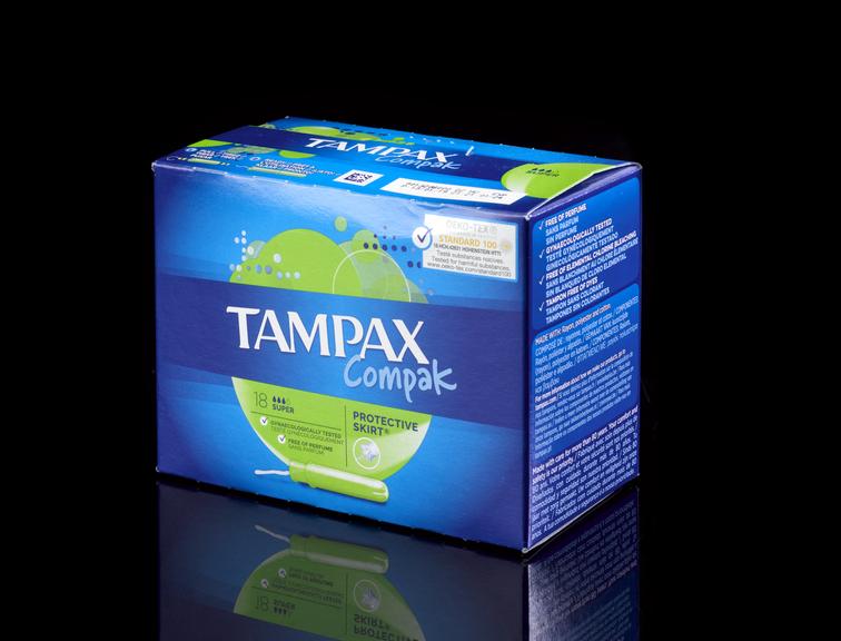 One box of Tampax Compak, super absorbant