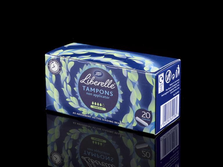 One box of Boots Liberelle Tampons, non-applicator, super plus