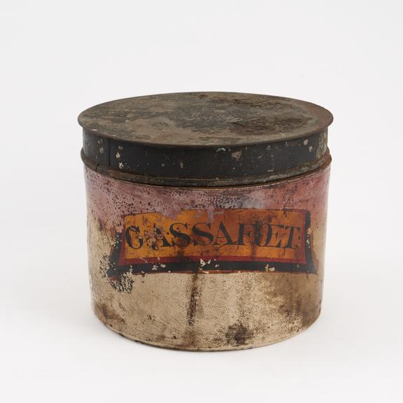 Salt-glazed stoneware storage jar for asafoetida gum