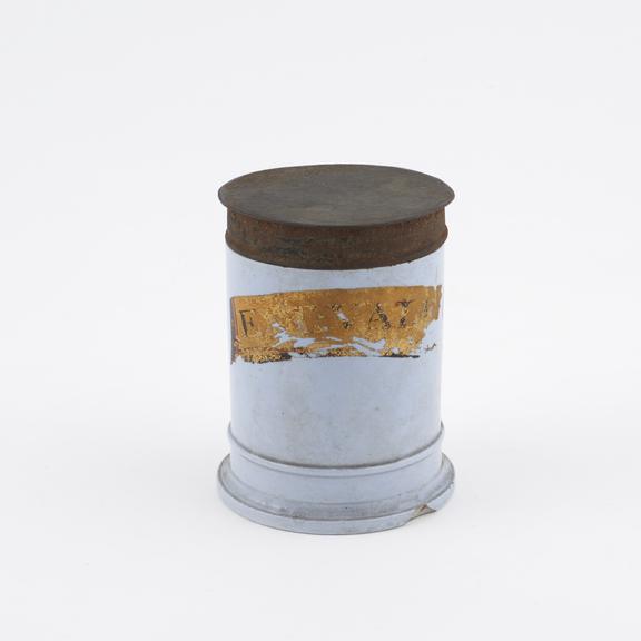 Earthenware drug jar, formerly contained extract of Valerian