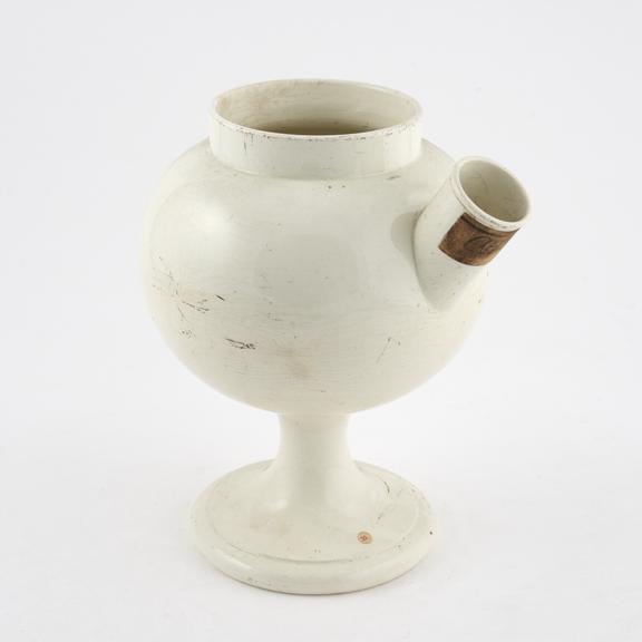 Creamware syrup jar, for areca, English, 1770-1825