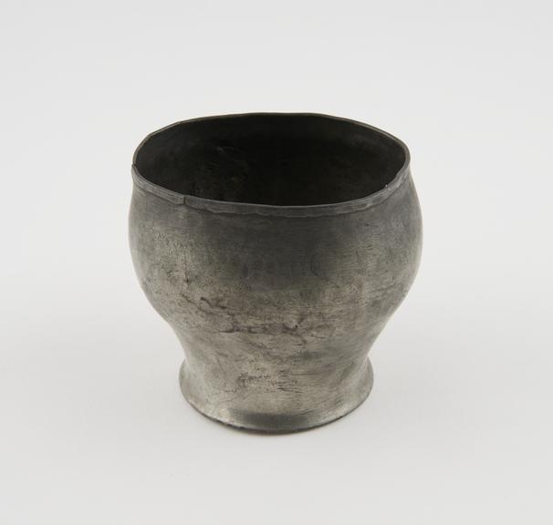 Pewter goblet, probably English, 18th or early 19th century