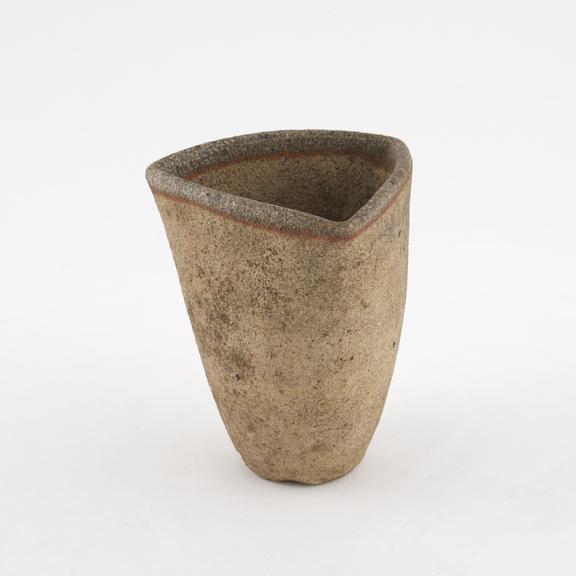 Crucible, stoneware, perhaps French, early 20th century