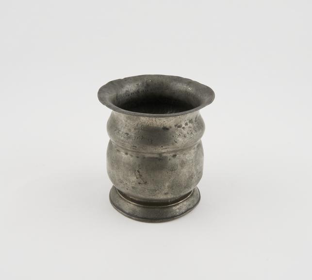 Pewter goblet, pilaster shaped, probably English, 1751-1850