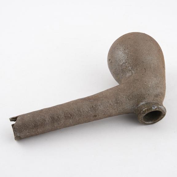 Chemical retort, salt-glazed stoneware, by Leune