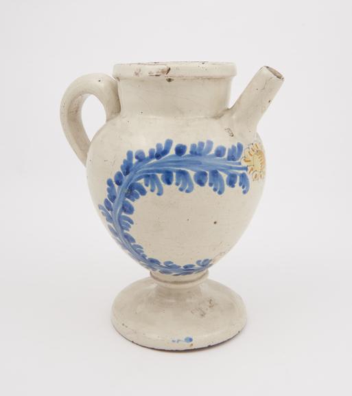 Earthenware syrup jar, French, 1701-1800