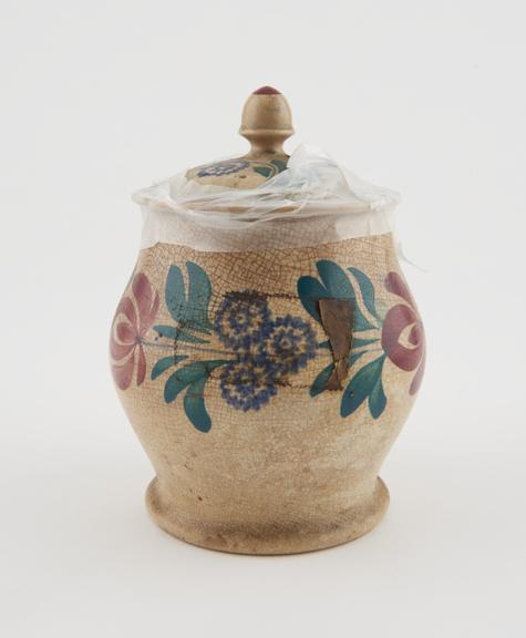 Storage jar, perhaps north Italian 18th century polychrome