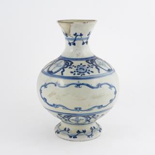 Blue and white pharmacy jar