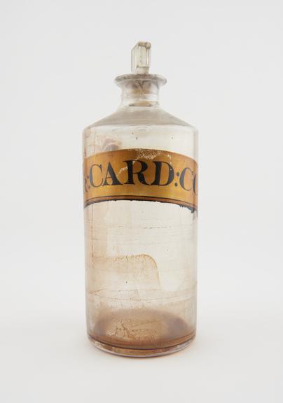 Bottle, clear glass