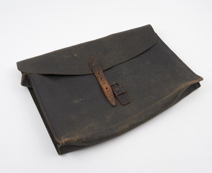 Small, black leather doctors bag, used by Professor F