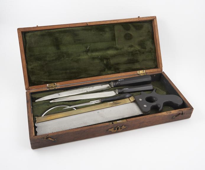 Amputation set, cased, by Cargill, English, 18th century