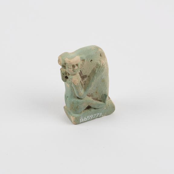 Blue faience phallic figure