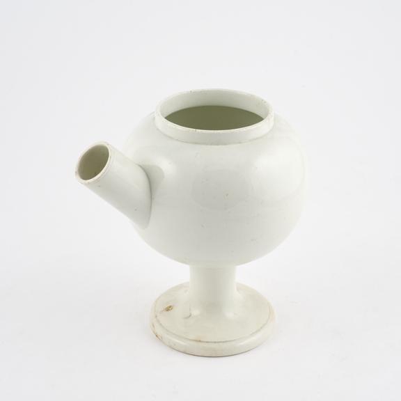 Creamware syrup jar, English, 1770-1825