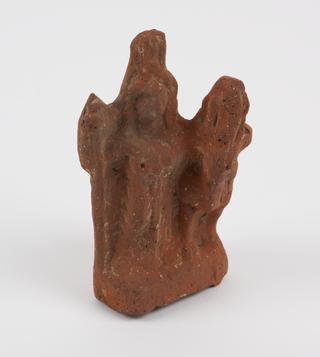 Small terracotta figure of goddess and animal