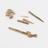 6 fragments of ivory hairpins including bird-shaped finial