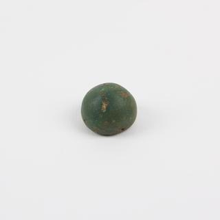 Green earplug, cone with convex curved face