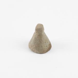 Grey cone earplug with spheroid at vertex