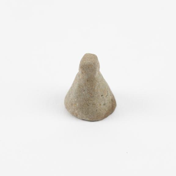 Grey cone earplug with spheroid at vertex