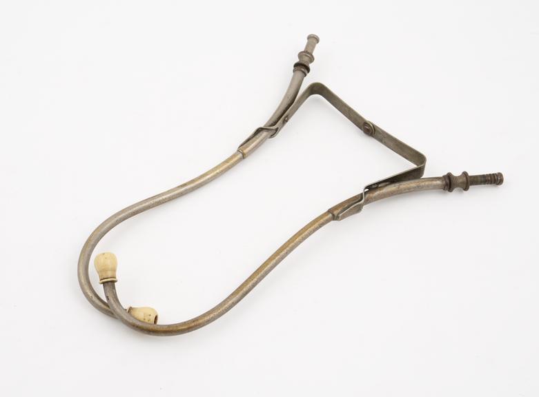 Ear-piece from binaural stethoscope, English(?), 1861-1930
