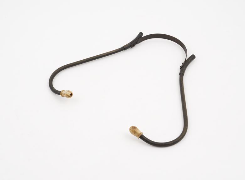 Ear-piece from binaural stethoscope, English(?), 1861-1930