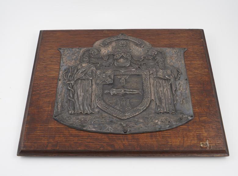 Silver plated plaque of the Royal College of Surgeons