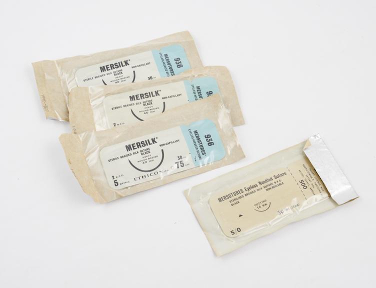 4 packs mersilk sutures