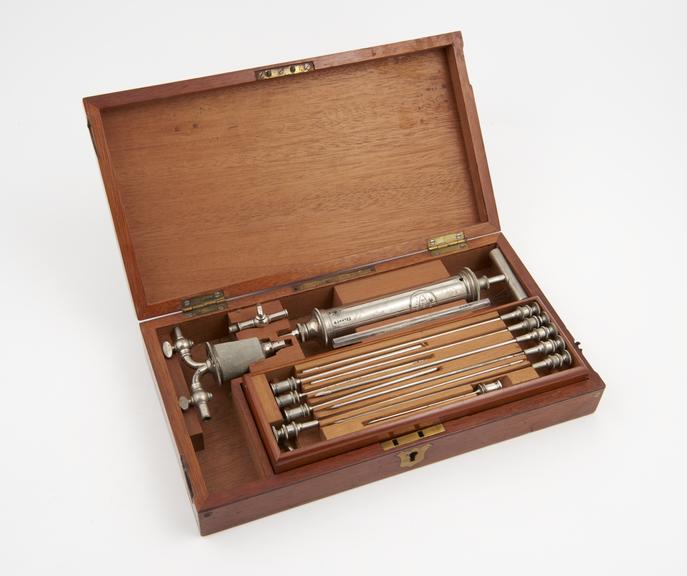 Aspirator, Potain's pattern, in wooden case, by Down Bros