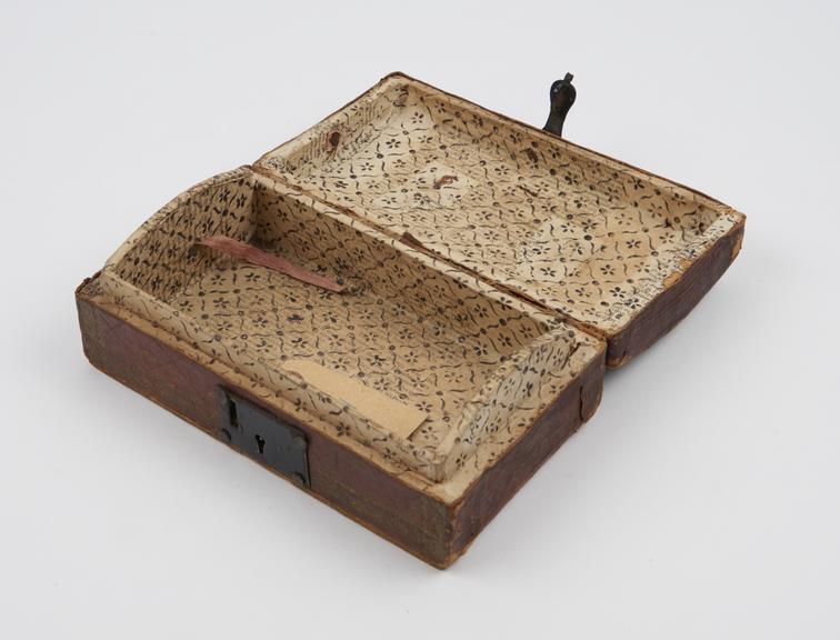 Wooden medicine box, empty