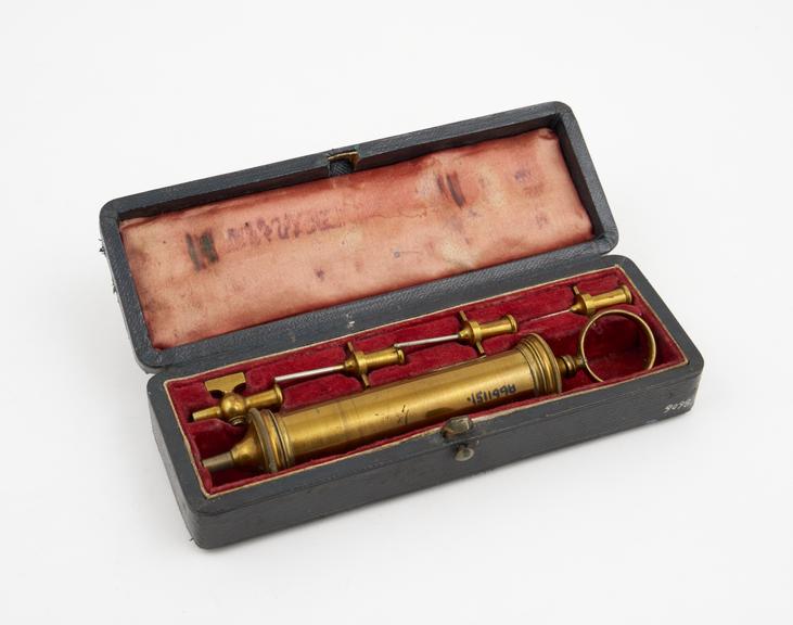 Metal aspirator, owned by Sir T. Lauder Brunton, made by A