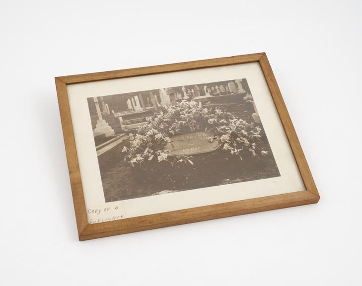 Copy of photograph of 1912 probably showing Lister's grave at