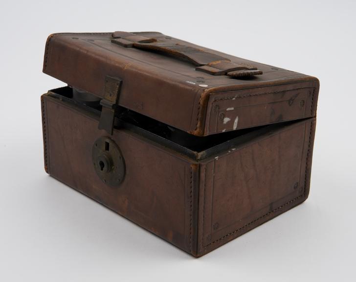 Leather medicine chest, 1801-1900