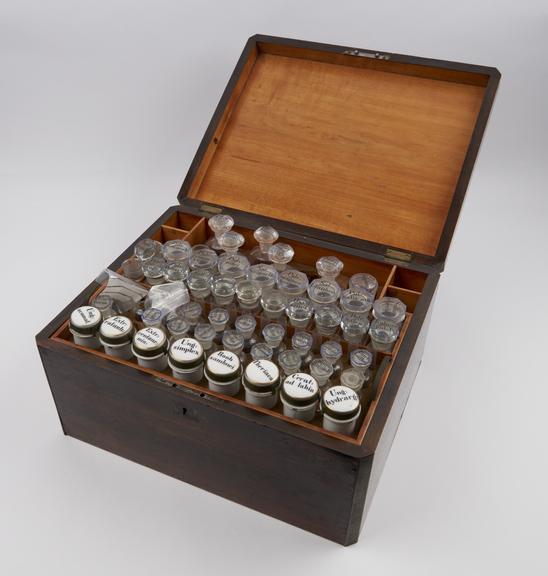 Medicine chest, mahogany, by W