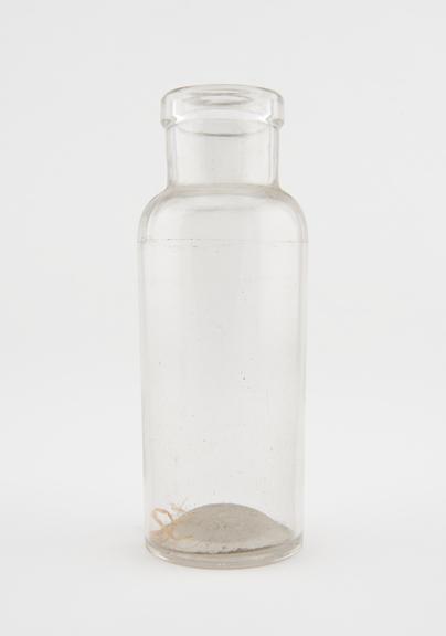 Glass specimen bottle, empty, one of fourty-four, English