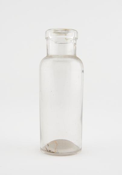 Glass specimen bottle, empty, one of fourty-four, English